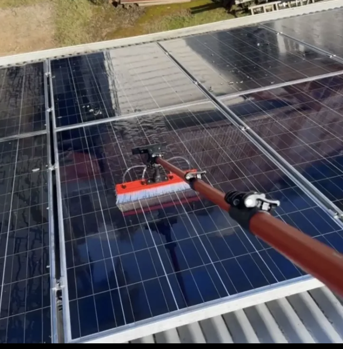 Solar panel cleaning